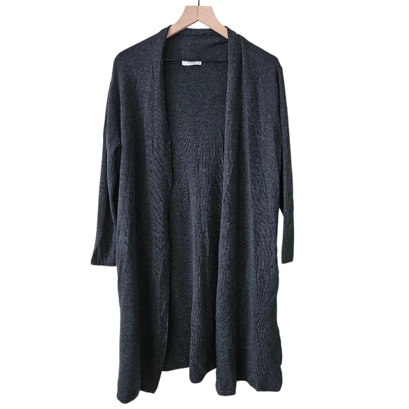 MM Lafleur Sweaters - MM LaFleur Gray 100% Merino Wool Open Front Cardigan